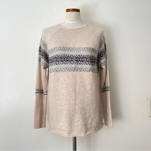 Revolve brand Chaser Fairisle pullover sweater Large preowned